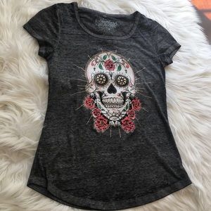 NWT Rocker Girl Sugar Skull T Shirt